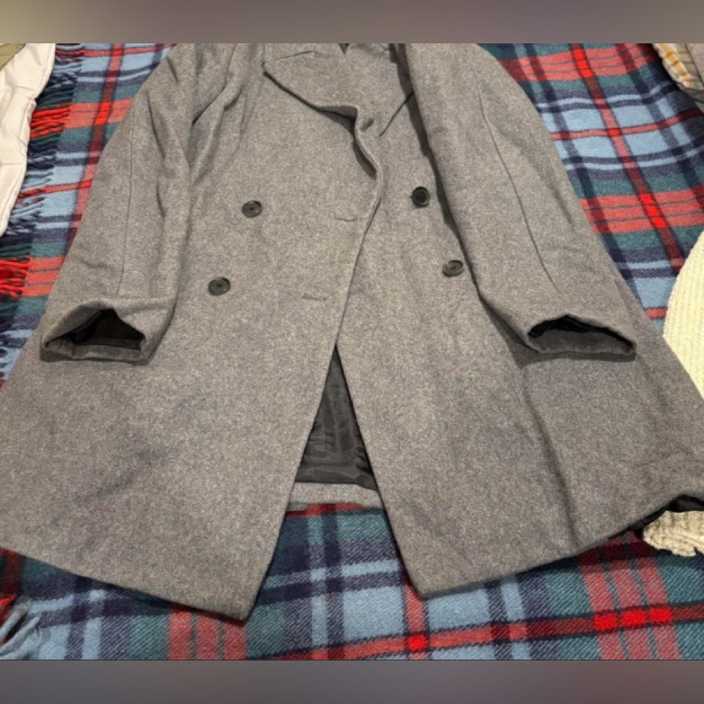 Zara Men's Charcoal Pea Coat